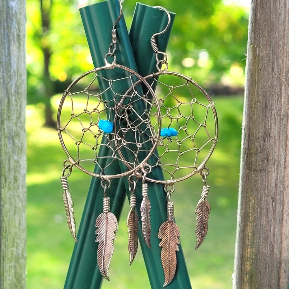 ⭐Vintage Turquoise & Silver Earrings⭐